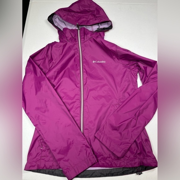 Columbia Women’s Fill Zip Purple Windbreaker Jacket Womens Size M - Picture 1 of 7